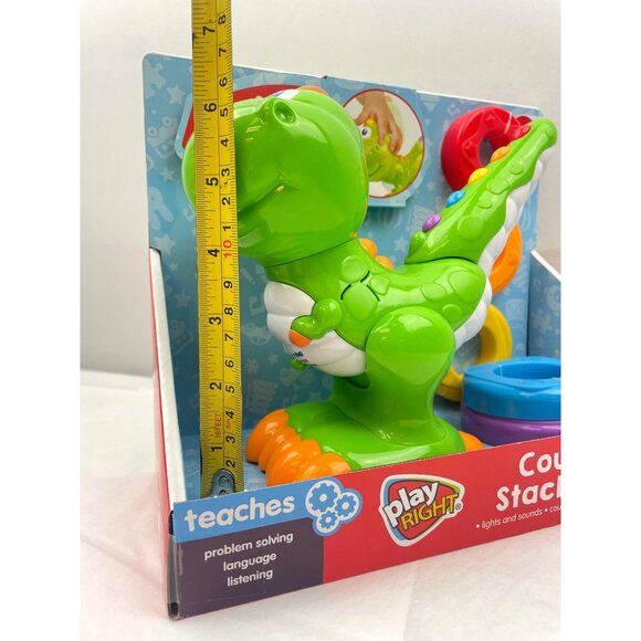 PLAY RIGHT 6-PCS Count & Stack Dino 12M+ - Picture 4 of 16
